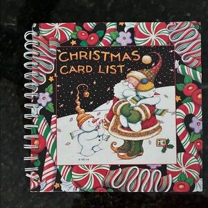 Mary Engelbreit Christmas Card List Notebook